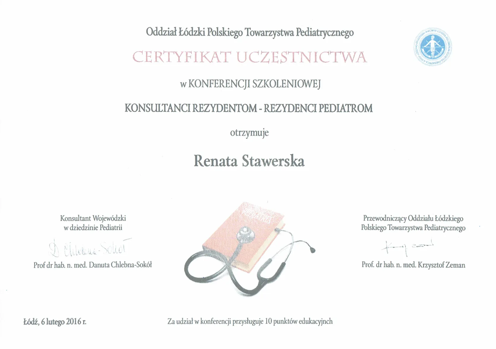 Certyfikaty prof Renata Stawerska 04