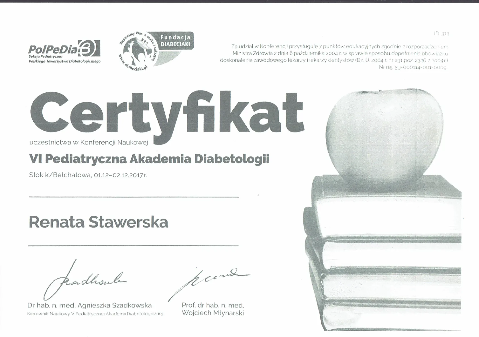 Certyfikaty prof Renata Stawerska 18