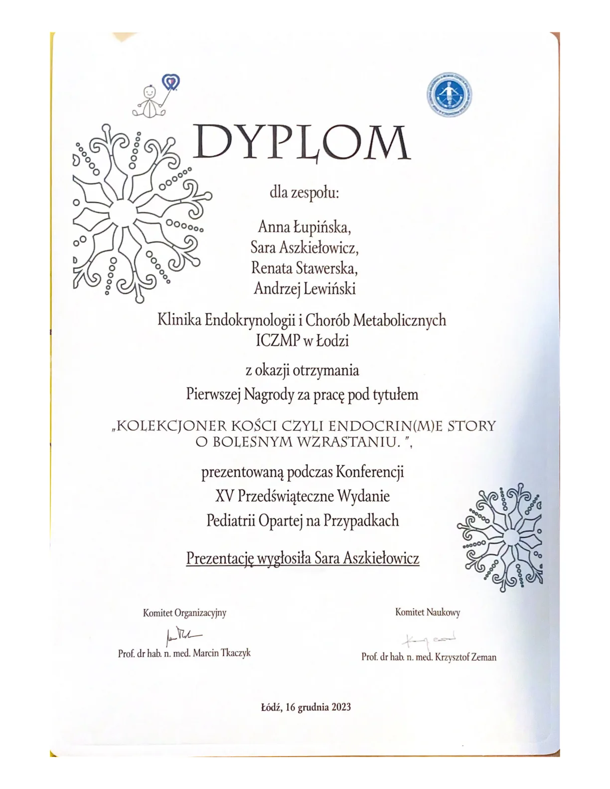 Dyplom Kolekcjoner Kości