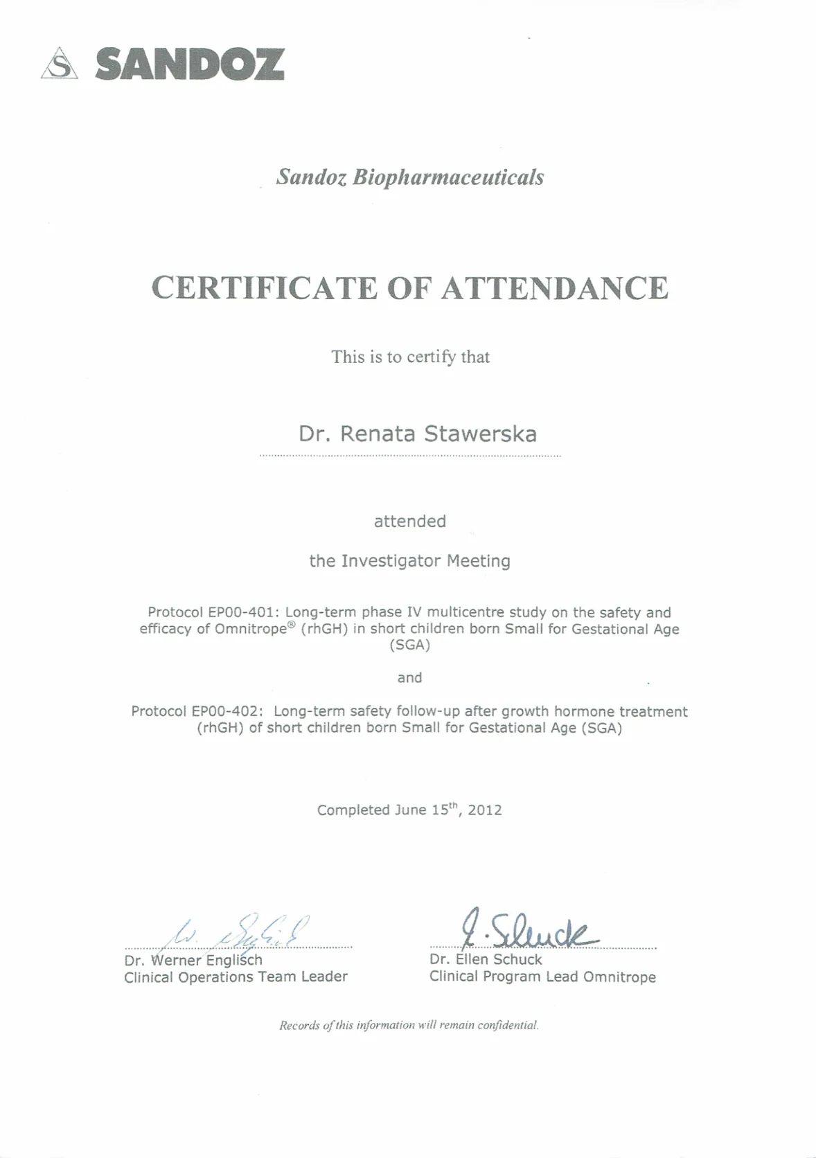 Dyplomy certyfikaty prof Renata Stawerska 31