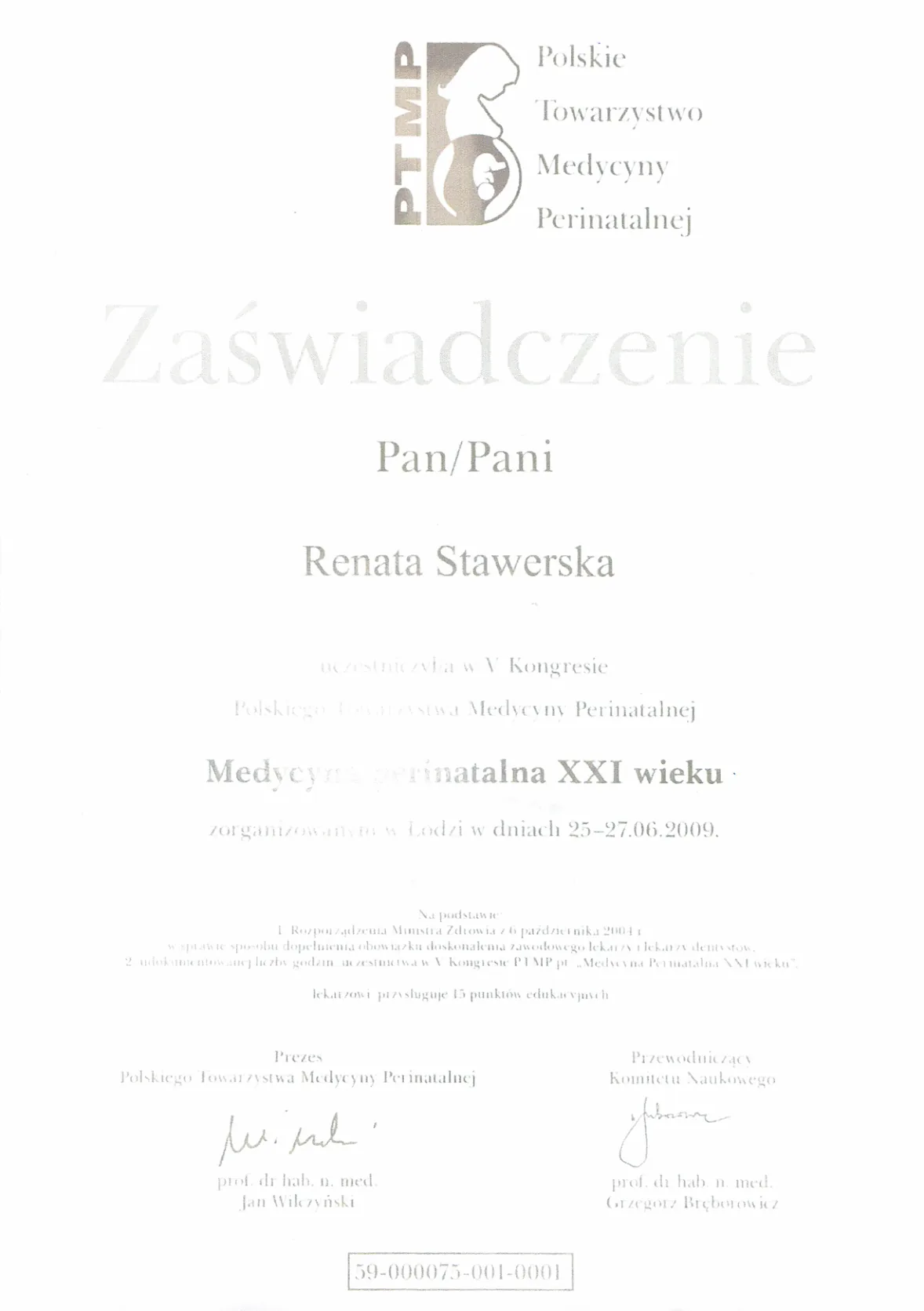 Dyplomy certyfikaty prof Renata Stawerska 32