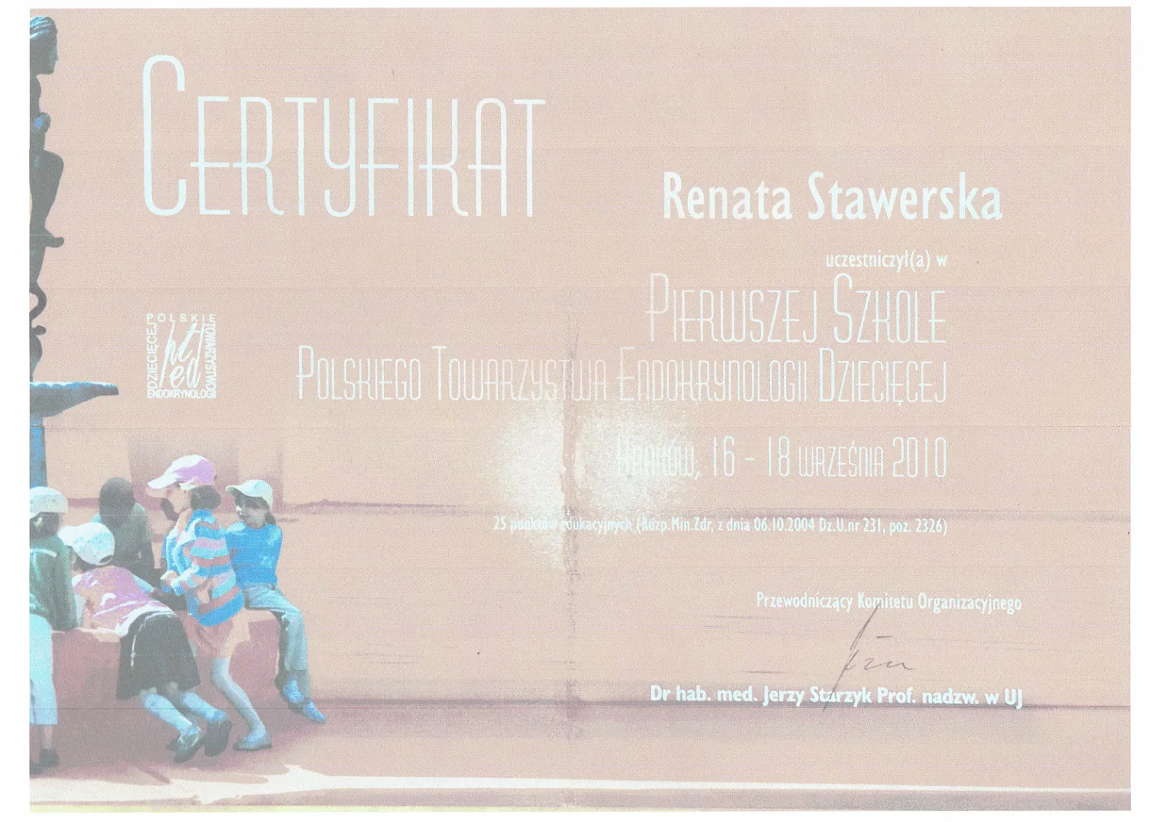 Dyplomy certyfikaty prof Renata Stawerska 35