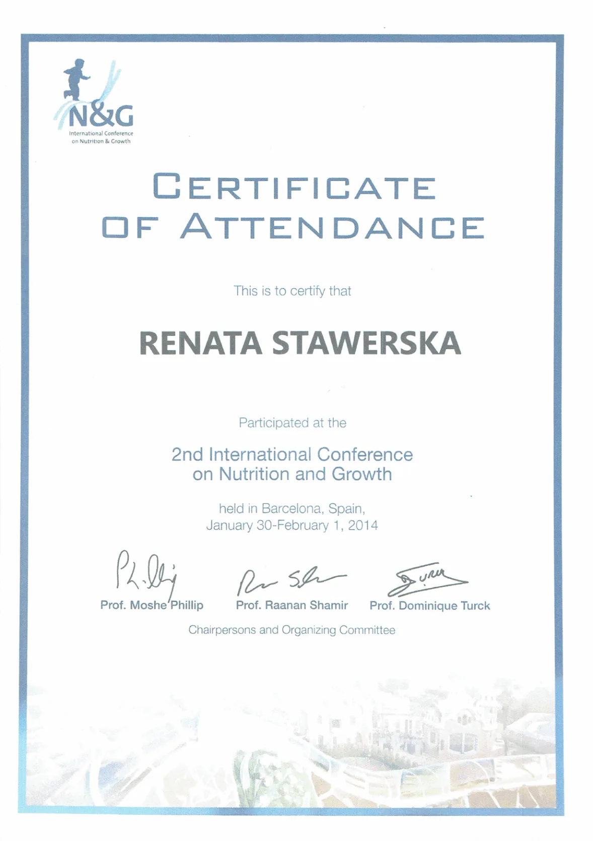 Dyplomy certyfikaty prof Renata Stawerska 39