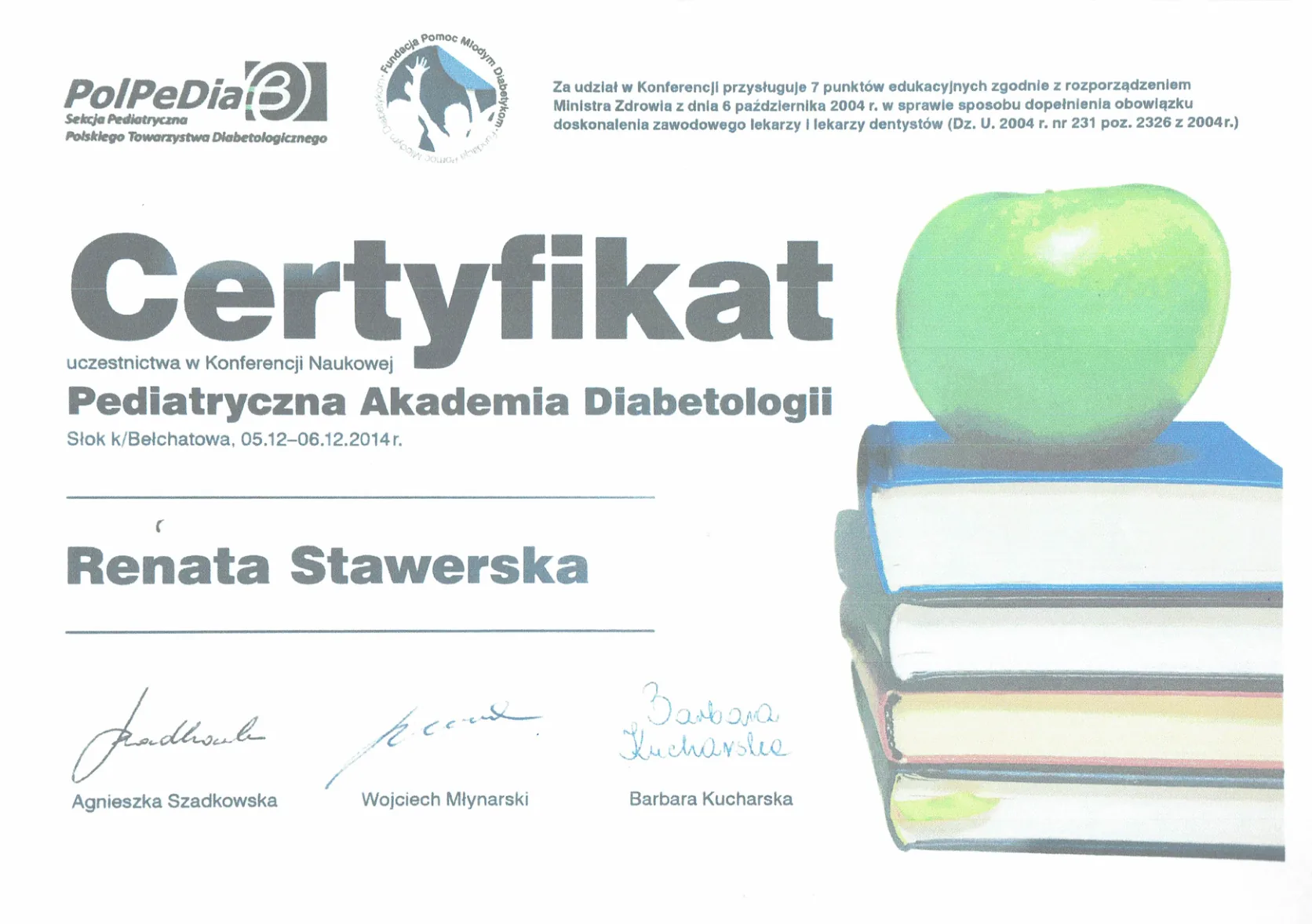 Dyplomy certyfikaty prof Renata Stawerska 44