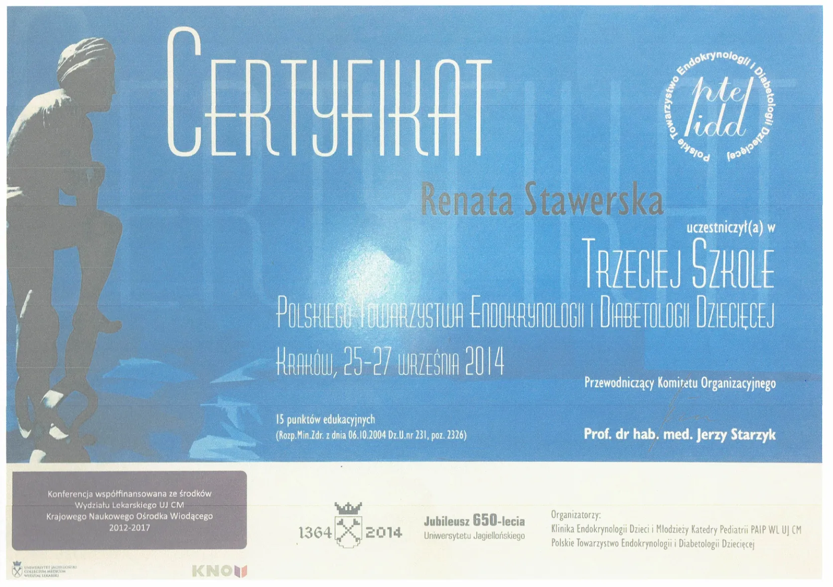 Dyplomy certyfikaty prof Renata Stawerska 45