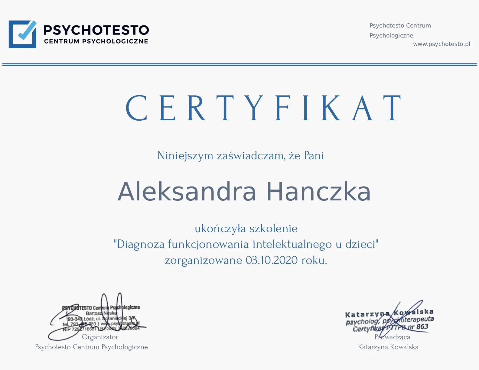 Diagnoza funkcjonowania intelektualnego u dzieci