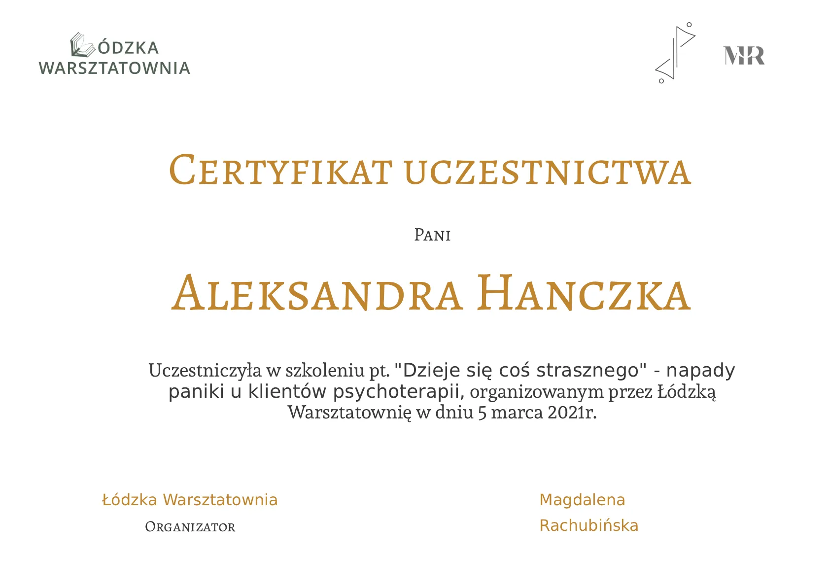 Napady paniki u pacjentów psychoterapii