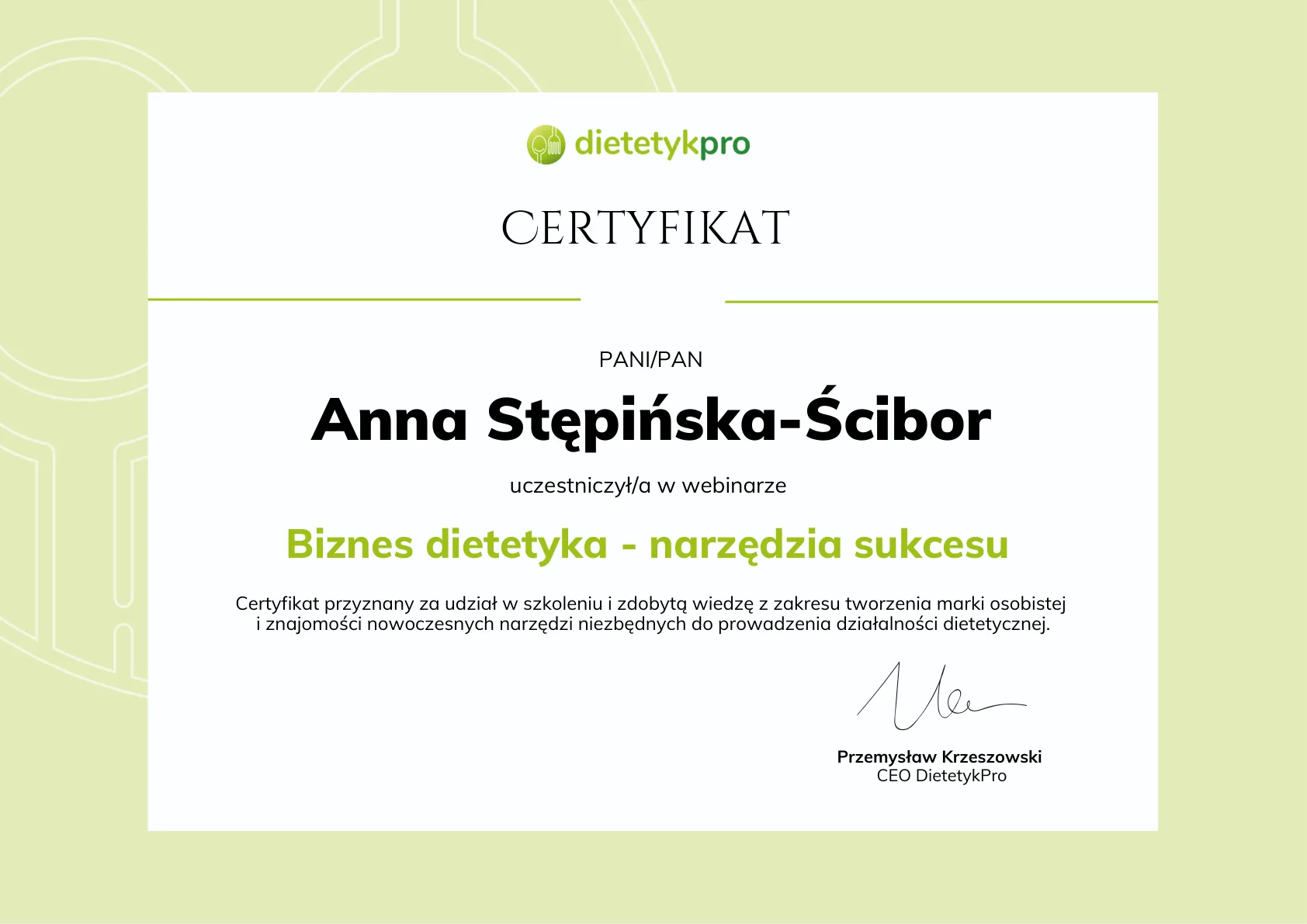 13.06.2023 dietetyk PRO szkolenie biznesowe