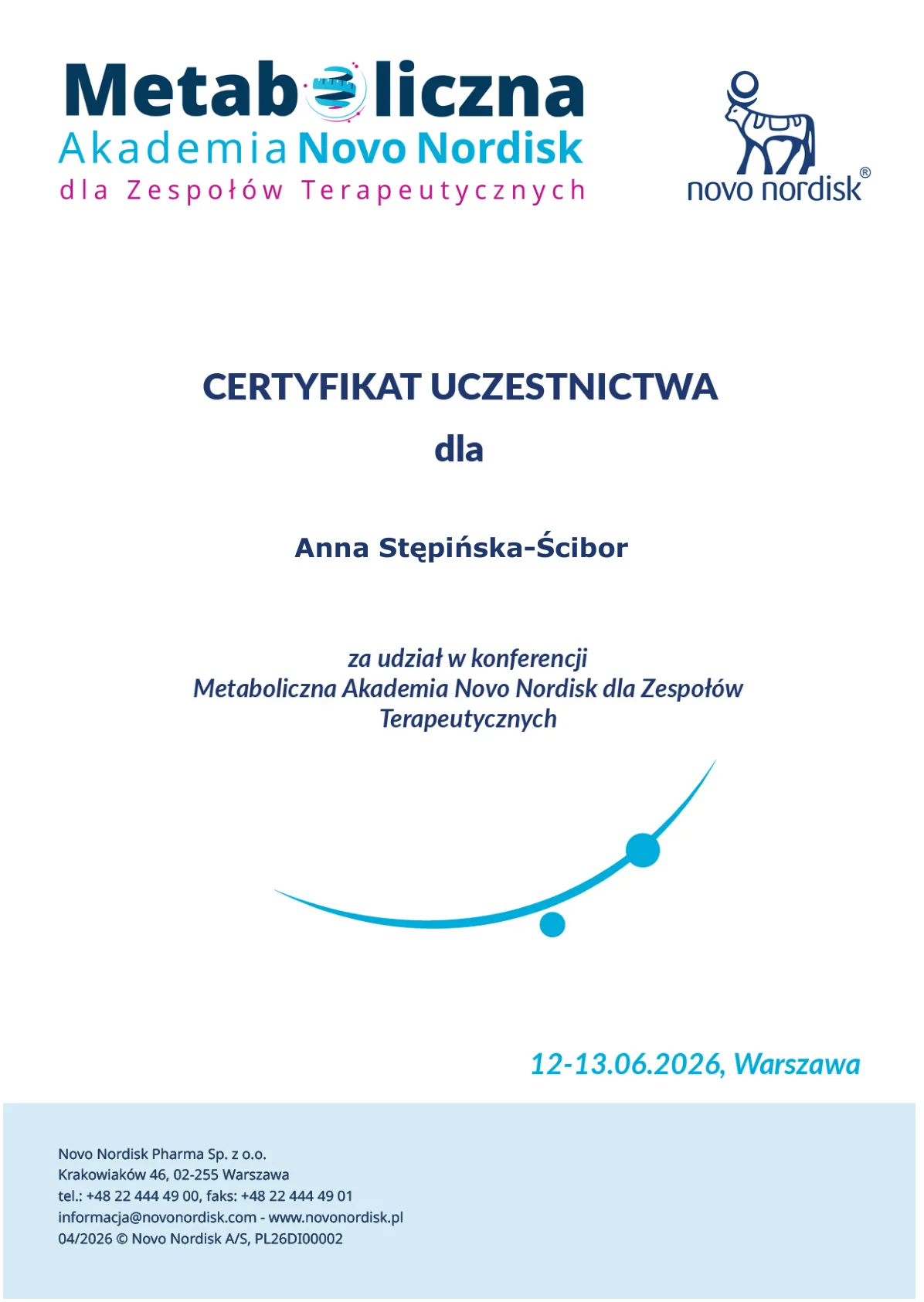 Novo Nordisk certyfikat MANN 2026